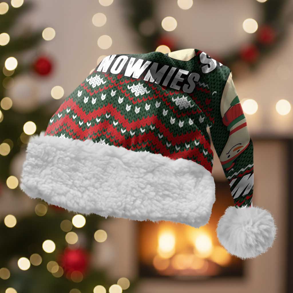 Christmas Bowling Rollin With My Snowmies Christmas Santa Hat Xmas Holiday Patterns - Wonder Print Shop