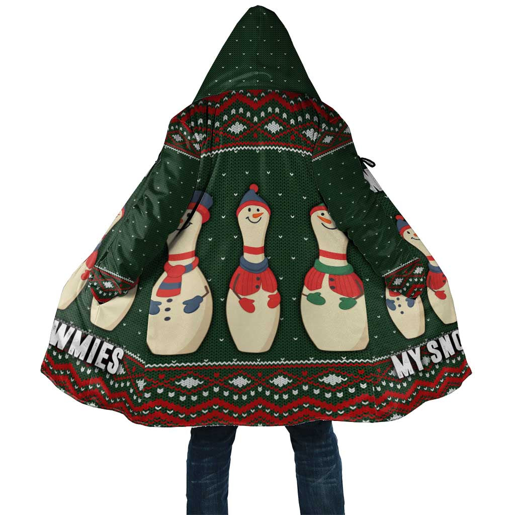 Christmas Bowling Rollin With My Snowmies Cloak Xmas Holiday Patterns - Wonder Print Shop