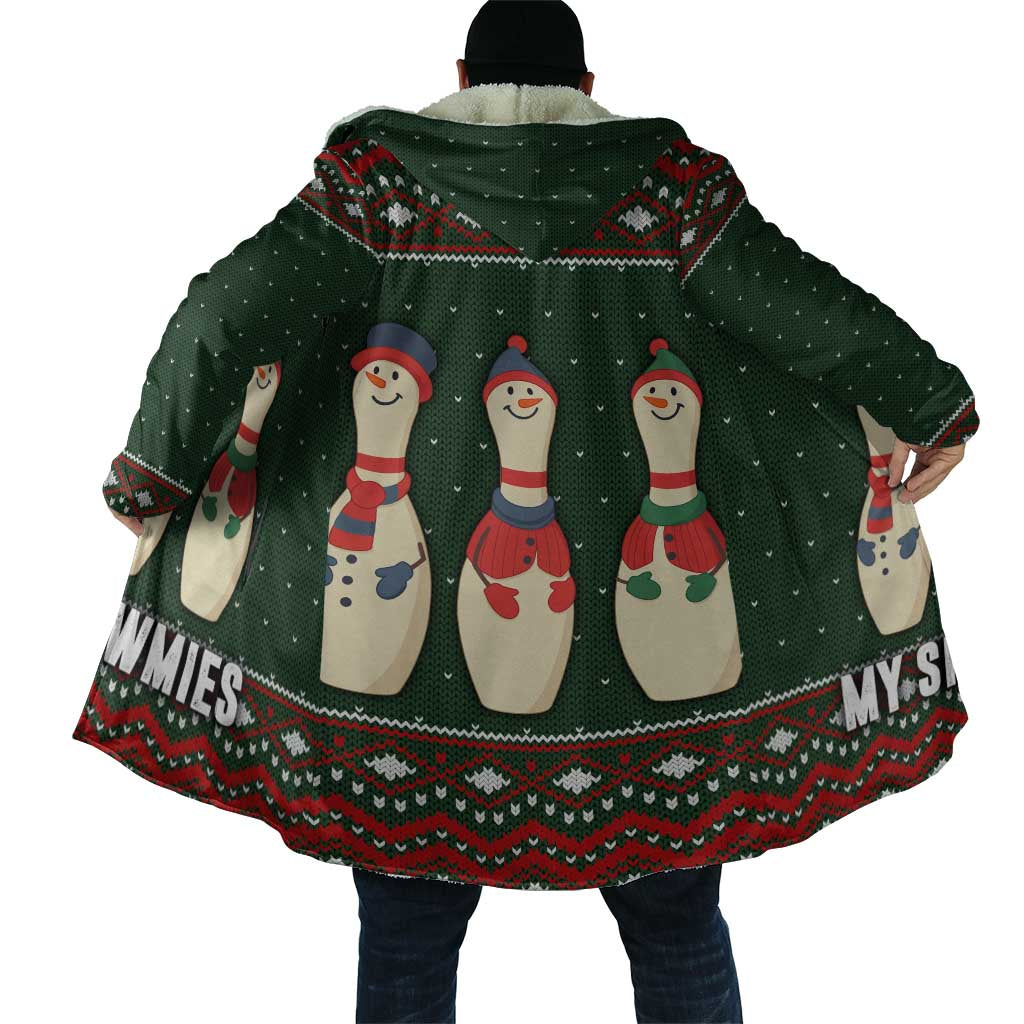 Christmas Bowling Rollin With My Snowmies Cloak Xmas Holiday Patterns - Wonder Print Shop