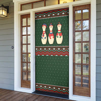 Christmas Bowling Rollin With My Snowmies Door Cover Xmas Holiday Patterns - Wonder Print Shop