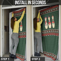 Christmas Bowling Rollin With My Snowmies Door Cover Xmas Holiday Patterns - Wonder Print Shop