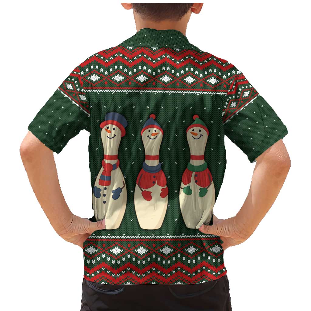 Christmas Bowling Rollin With My Snowmies Family Matching Mermaid Dress and Hawaiian Shirt Xmas Holiday Patterns - Wonder Print Shop