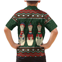 Christmas Bowling Rollin With My Snowmies Family Matching Mermaid Dress and Hawaiian Shirt Xmas Holiday Patterns - Wonder Print Shop