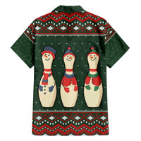 Christmas Bowling Rollin With My Snowmies Family Matching Off The Shoulder Long Sleeve Dress and Hawaiian Shirt Xmas Holiday Patterns - Wonder Print Shop
