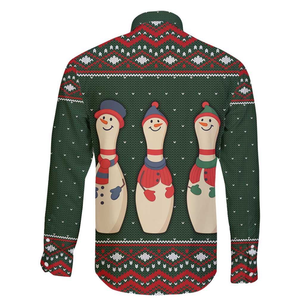Christmas Bowling Rollin With My Snowmies Family Matching Off Shoulder Maxi Dress and Hawaiian Shirt Xmas Holiday Patterns - Wonder Print Shop