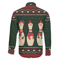 Christmas Bowling Rollin With My Snowmies Family Matching Off Shoulder Maxi Dress and Hawaiian Shirt Xmas Holiday Patterns - Wonder Print Shop