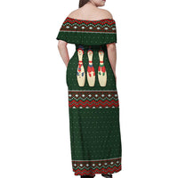 Christmas Bowling Rollin With My Snowmies Family Matching Off Shoulder Maxi Dress and Hawaiian Shirt Xmas Holiday Patterns - Wonder Print Shop