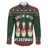 Christmas Bowling Rollin With My Snowmies Family Matching Summer Maxi Dress and Hawaiian Shirt Xmas Holiday Patterns - Wonder Print Shop