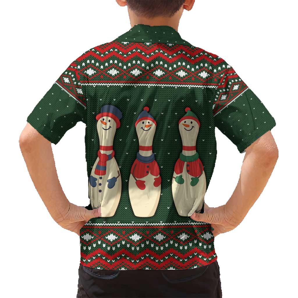 Christmas Bowling Rollin With My Snowmies Family Matching Tank Maxi Dress and Hawaiian Shirt Xmas Holiday Patterns - Wonder Print Shop