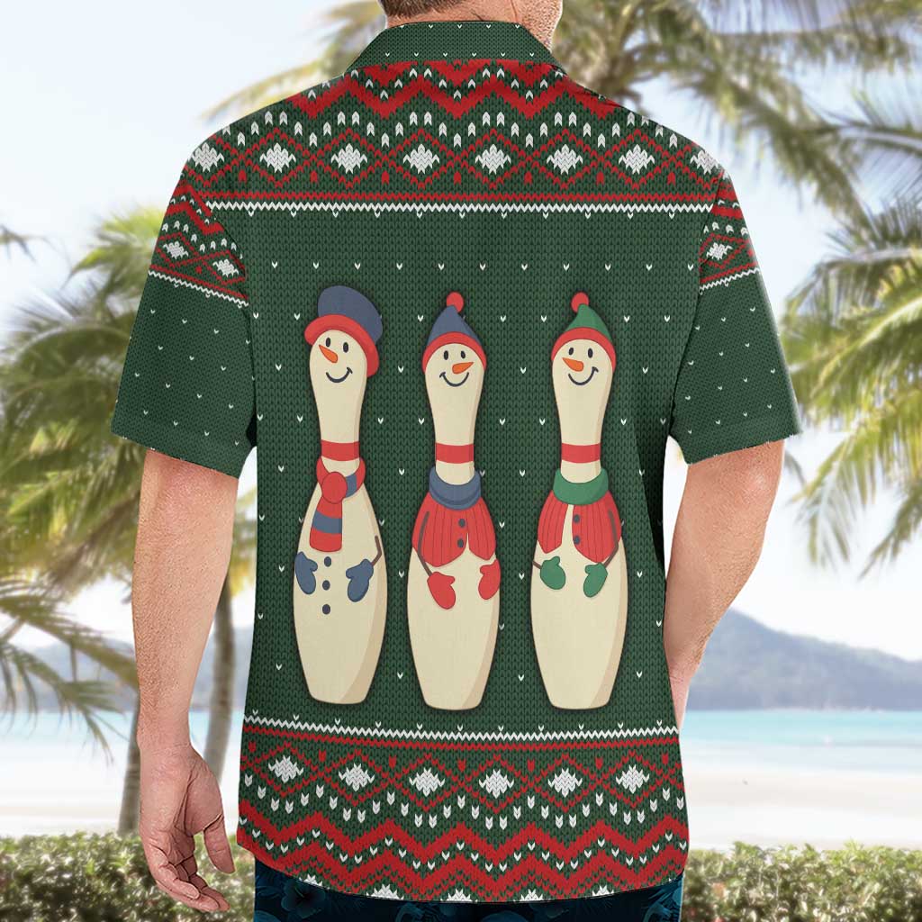 Christmas Bowling Rollin With My Snowmies Hawaiian Shirt Xmas Holiday Patterns - Wonder Print Shop