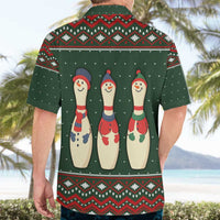 Christmas Bowling Rollin With My Snowmies Hawaiian Shirt Xmas Holiday Patterns - Wonder Print Shop