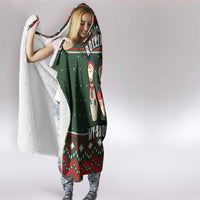 Christmas Bowling Rollin With My Snowmies Hooded Blanket Xmas Holiday Patterns - Wonder Print Shop