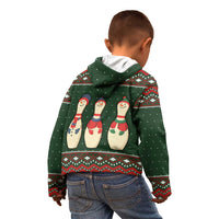 Christmas Bowling Rollin With My Snowmies Kid Hoodie Xmas Holiday Patterns - Wonder Print Shop