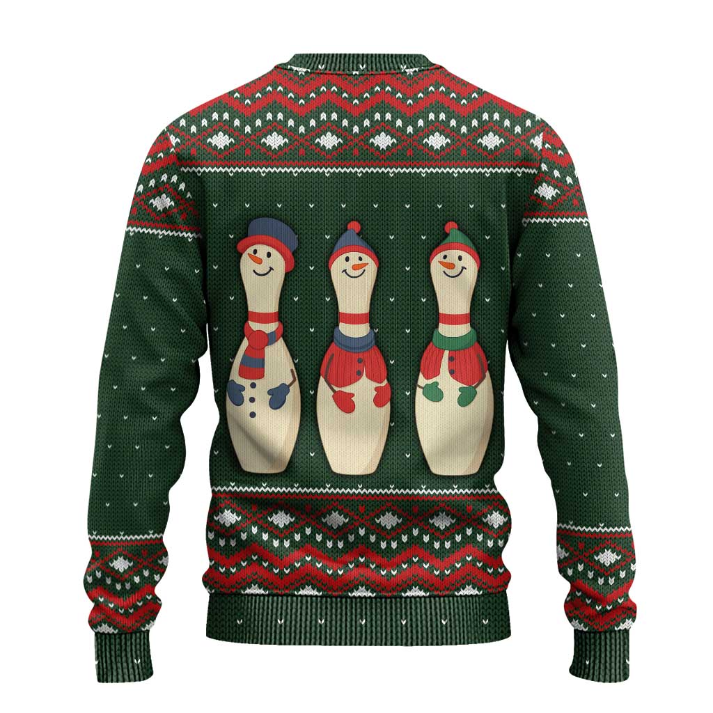 Christmas Bowling Rollin With My Snowmies Ugly Christmas Sweater Xmas Holiday Patterns - Wonder Print Shop