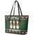 Christmas Bowling Rollin With My Snowmies Leather Tote Bag Xmas Holiday Patterns - Wonder Print Shop