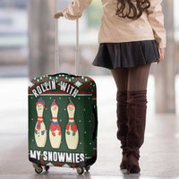Christmas Bowling Rollin With My Snowmies Luggage Cover Xmas Holiday Patterns - Wonder Print Shop