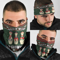 Christmas Bowling Rollin With My Snowmies Neck Gaiter Xmas Holiday Patterns - Wonder Print Shop