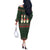 Christmas Bowling Rollin With My Snowmies Off The Shoulder Long Sleeve Dress Xmas Holiday Patterns - Wonder Print Shop