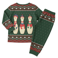 Christmas Bowling Rollin With My Snowmies Christmas Pajama Set Xmas Holiday Patterns - Wonder Print Shop