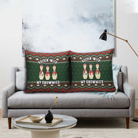 Christmas Bowling Rollin With My Snowmies Pillow Cover Xmas Holiday Patterns - Wonder Print Shop