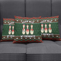 Christmas Bowling Rollin With My Snowmies Pillow Cover Xmas Holiday Patterns - Wonder Print Shop