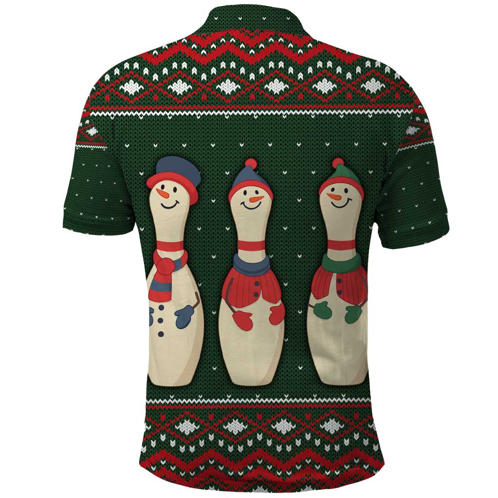 Christmas Bowling Rollin With My Snowmies Polo Shirt Xmas Holiday Patterns - Wonder Print Shop