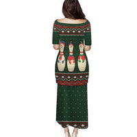 Christmas Bowling Rollin With My Snowmies Puletasi Xmas Holiday Patterns - Wonder Print Shop