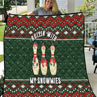 Christmas Bowling Rollin With My Snowmies Quilt Xmas Holiday Patterns - Wonder Print Shop