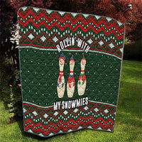 Christmas Bowling Rollin With My Snowmies Quilt Xmas Holiday Patterns - Wonder Print Shop