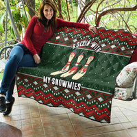 Christmas Bowling Rollin With My Snowmies Quilt Xmas Holiday Patterns - Wonder Print Shop