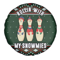 Christmas Bowling Rollin With My Snowmies Spare Tire Cover Xmas Holiday Patterns - Wonder Print Shop