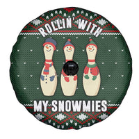 Christmas Bowling Rollin With My Snowmies Spare Tire Cover Xmas Holiday Patterns - Wonder Print Shop