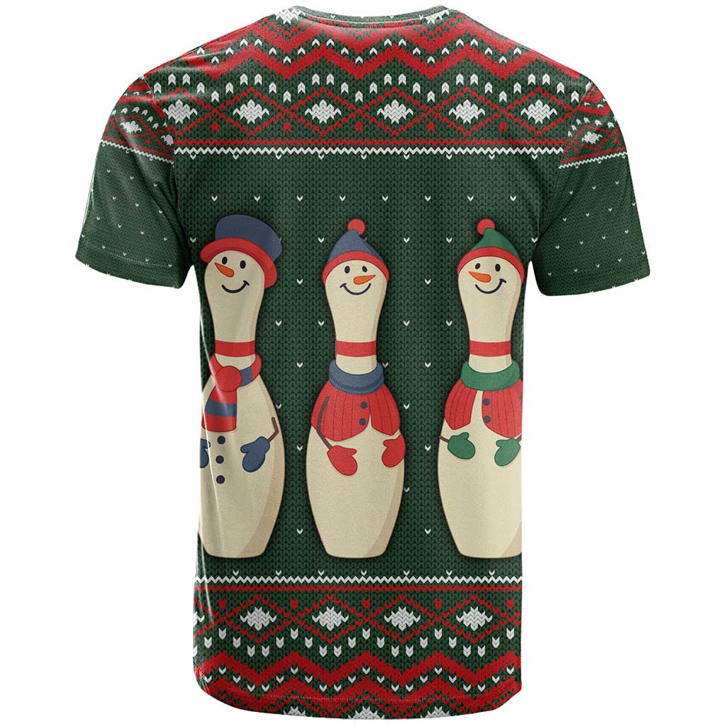 Christmas Bowling Rollin With My Snowmies T Shirt Xmas Holiday Patterns - Wonder Print Shop