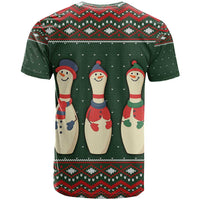 Christmas Bowling Rollin With My Snowmies T Shirt Xmas Holiday Patterns - Wonder Print Shop