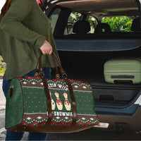 Christmas Bowling Rollin With My Snowmies Travel Bag Xmas Holiday Patterns - Wonder Print Shop