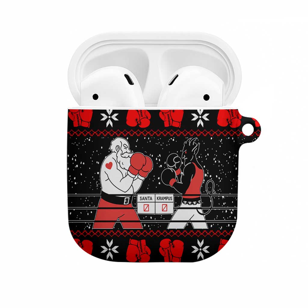 Christmas Boxing Santa And Krampus AirPods Case Xmas Holiday Patterns - Wonder Print Shop