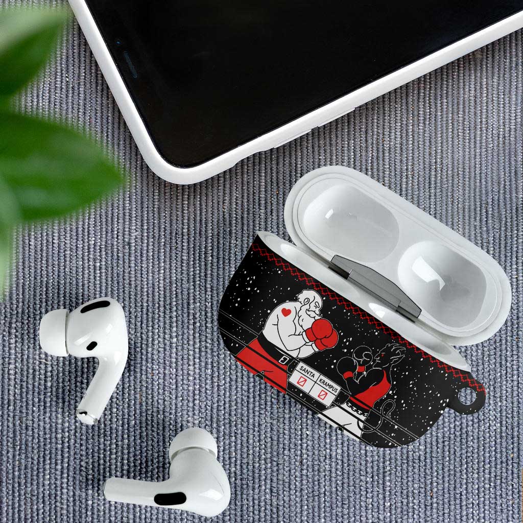 Christmas Boxing Santa And Krampus AirPods Case Xmas Holiday Patterns - Wonder Print Shop