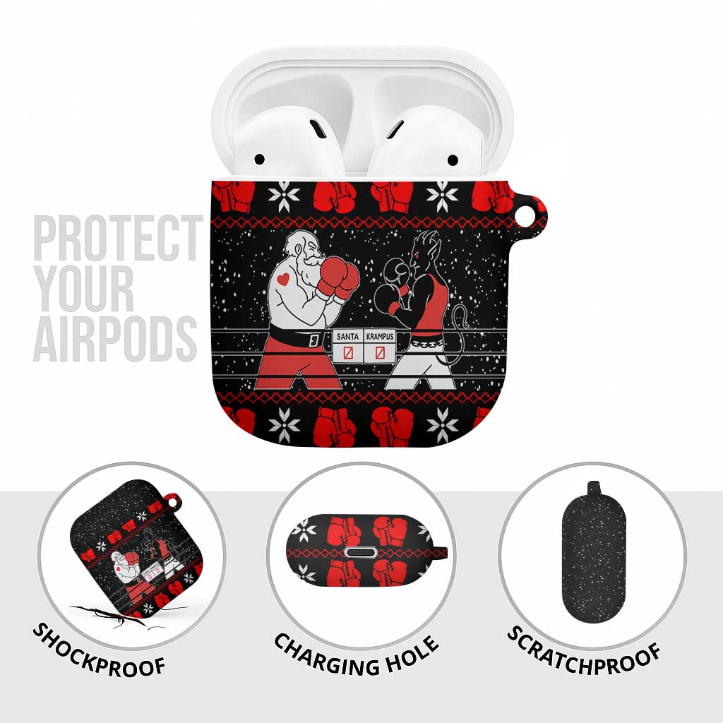 Christmas Boxing Santa And Krampus AirPods Case Xmas Holiday Patterns - Wonder Print Shop