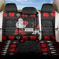 Christmas Boxing Santa And Krampus Back Car Seat Cover Xmas Holiday Patterns - Wonder Print Shop