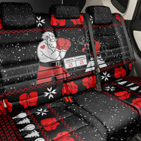 Christmas Boxing Santa And Krampus Back Car Seat Cover Xmas Holiday Patterns - Wonder Print Shop