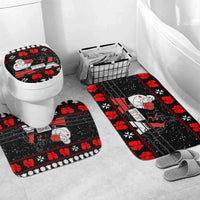 Christmas Boxing Santa And Krampus Bathroom Set Xmas Holiday Patterns - Wonder Print Shop