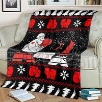 Christmas Boxing Santa And Krampus Blanket Xmas Holiday Patterns - Wonder Print Shop