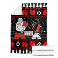Christmas Boxing Santa And Krampus Blanket Xmas Holiday Patterns - Wonder Print Shop