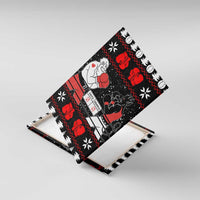 Christmas Boxing Santa And Krampus Canvas Wall Art Xmas Holiday Patterns - Wonder Print Shop
