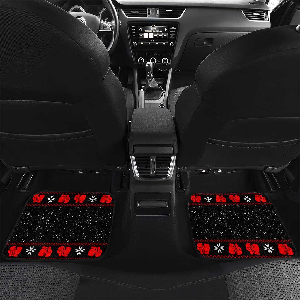 Christmas Boxing Santa And Krampus Car Mats Xmas Holiday Patterns - Wonder Print Shop