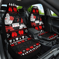 Christmas Boxing Santa And Krampus Car Seat Cover Xmas Holiday Patterns - Wonder Print Shop