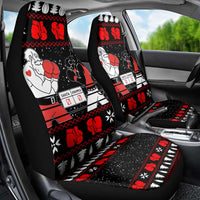 Christmas Boxing Santa And Krampus Car Seat Cover Xmas Holiday Patterns - Wonder Print Shop