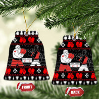 Christmas Boxing Santa And Krampus Ceramic Ornament Xmas Holiday Patterns - Wonder Print Shop