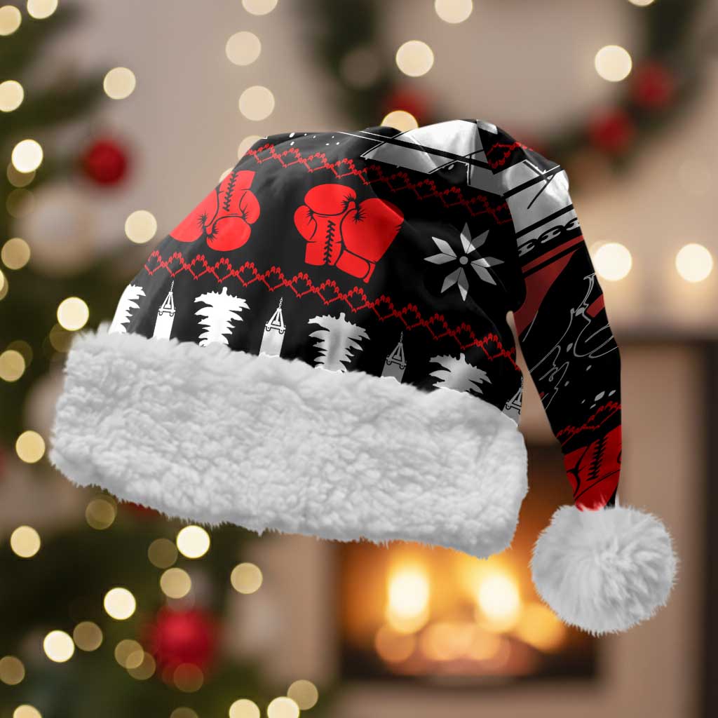 Christmas Boxing Santa And Krampus Christmas Santa Hat Xmas Holiday Patterns - Wonder Print Shop