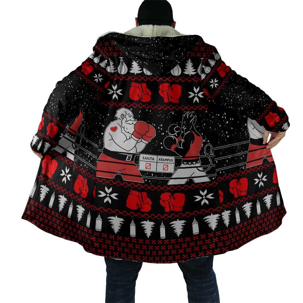 Christmas Boxing Santa And Krampus Cloak Xmas Holiday Patterns - Wonder Print Shop